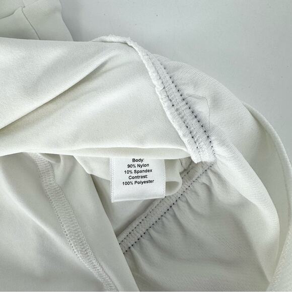 L’Oeuf Poché Baseline Tennis Top and Skort Matching Set White with Navy Trim Sm - Picture 14 of 15